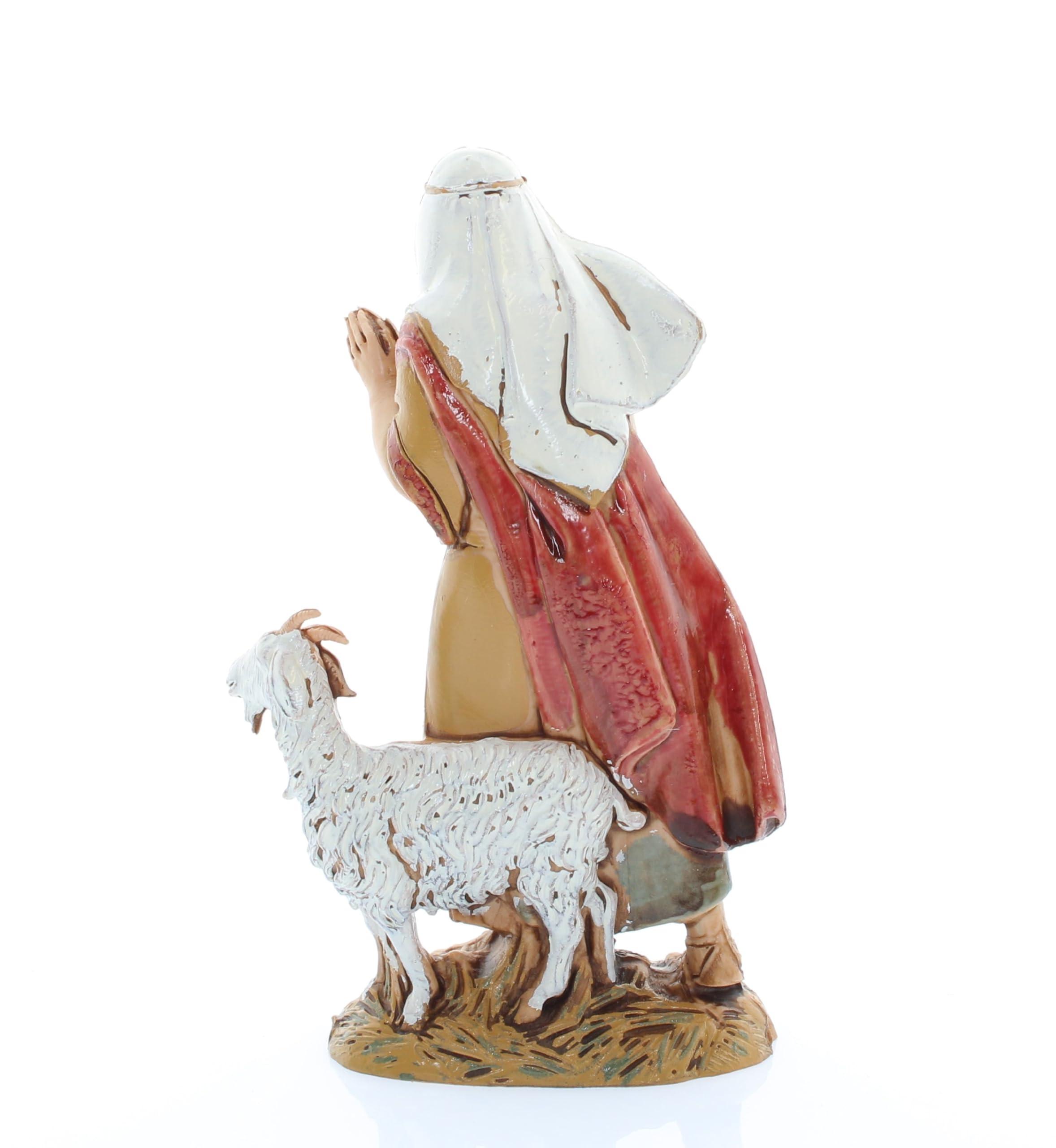 Moranduzzo Set Di 3 Animali Per Presepe 10 Cm: 2 Caprette E Vitello - Fatto A Mano In Italia - 4
