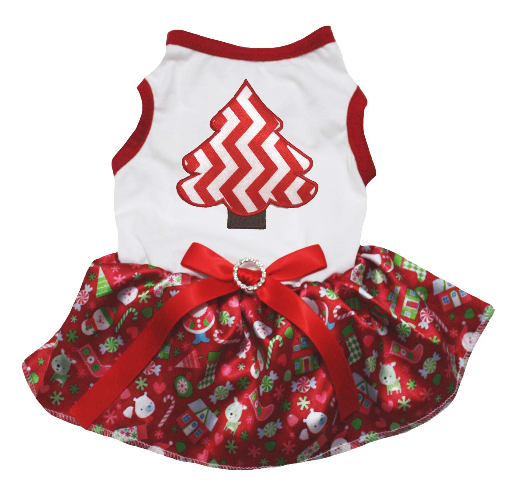 Robe à chevrons pour chien vêtement extensible Noël taille XXL