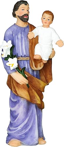 Miniatura 1 de Roman - San José Patrono de Padres y la Iglesia, Patronos y Protectores, 4" H, Resina, Regalo Religioso, Fe, Duradero, Caja de Regalo