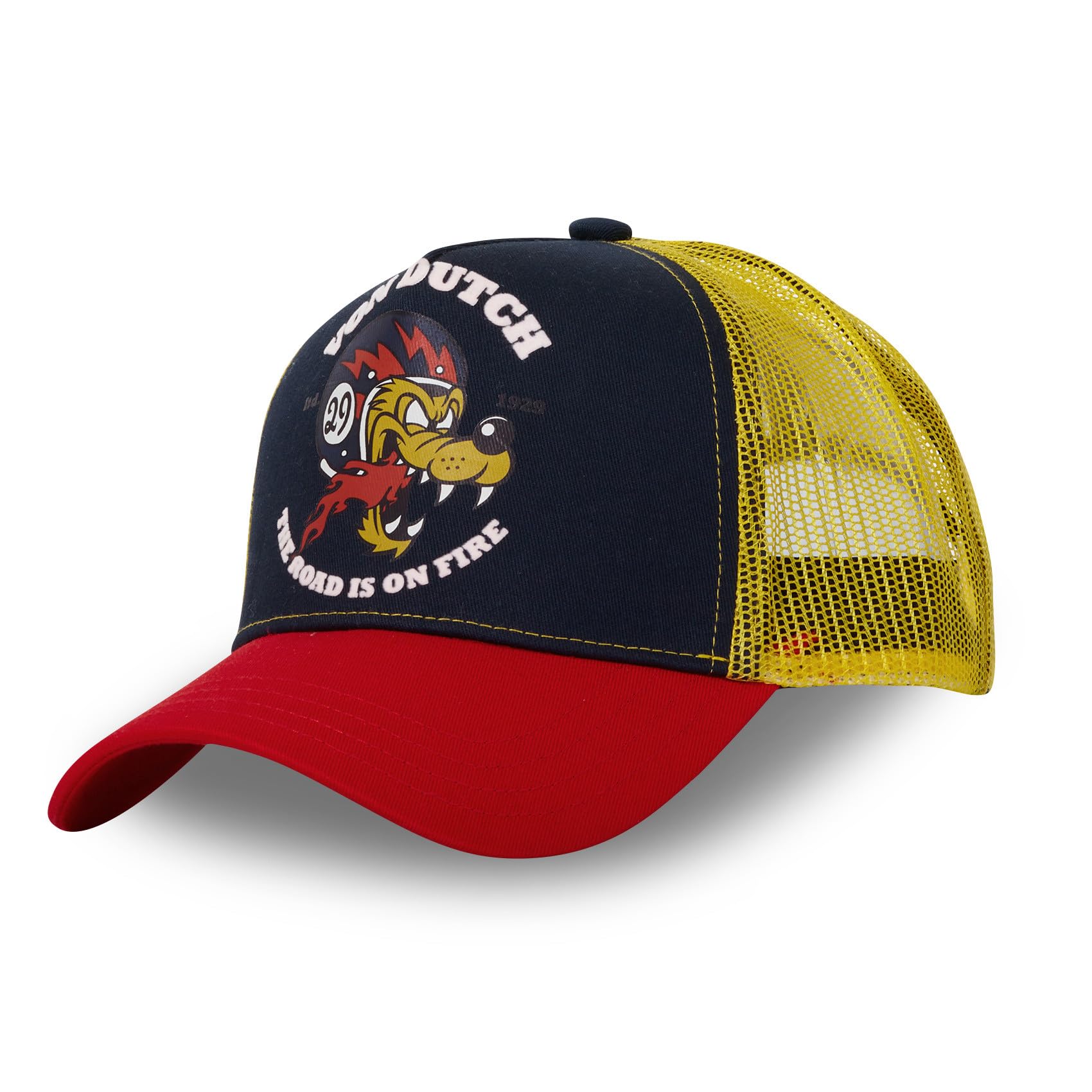 Berretto Von Dutch Trucker Unisex, Regolabile, Blu, Taglia Unica (55-60 Cm)