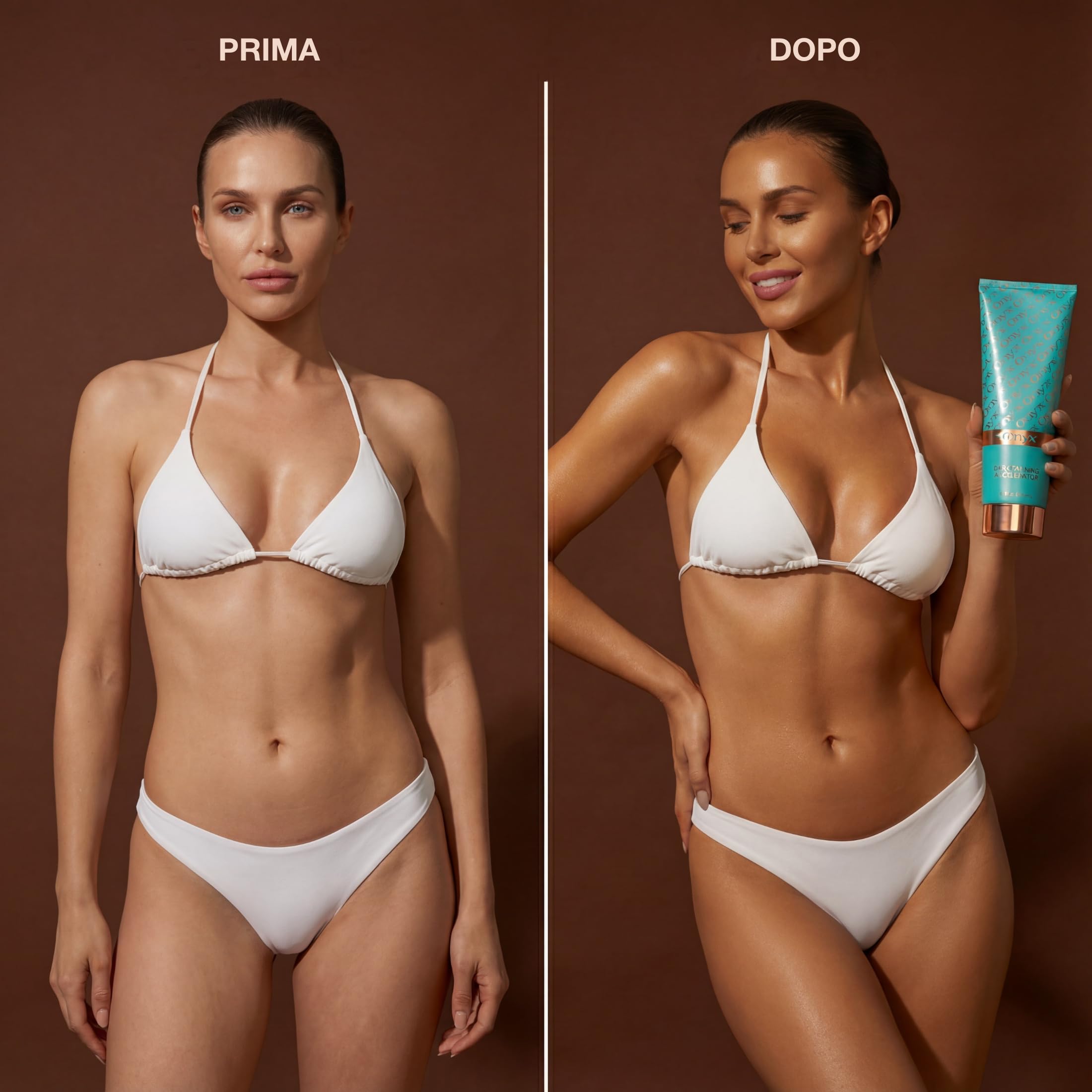 Onyx Strongest Dark Super Acceleratore Abbronzatura Corpo Senza DHA per Solarium e Sole - Intensificatore Ultra con Tirosina e Olio di Sesamo | Lozione Bianca | 251 ml