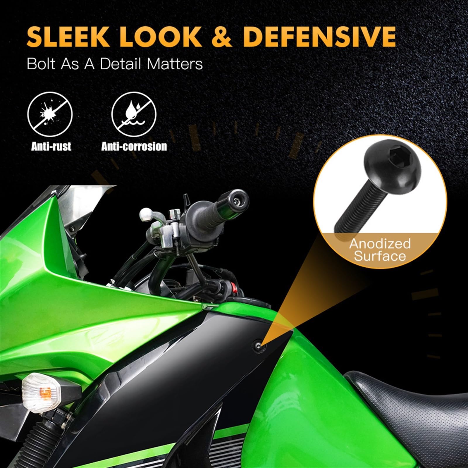 Tornillos cuerpo Perno Para Carrocería De Motocicleta, Tornillo De Fijación Para SUZUKI GSR400 GSR600 V-strom DL 1000/650 GSX-S750 SV650 GSXS1000(Blu)