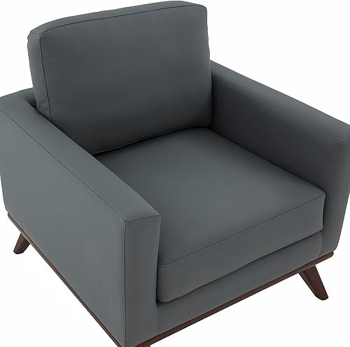 Miniatura 7 de LeisureMod Chester - Silla moderna y contemporánea con patas de madera de abedul maciza, color gris Gris,Malla beige,Cognac Tan,gris topo,Negro