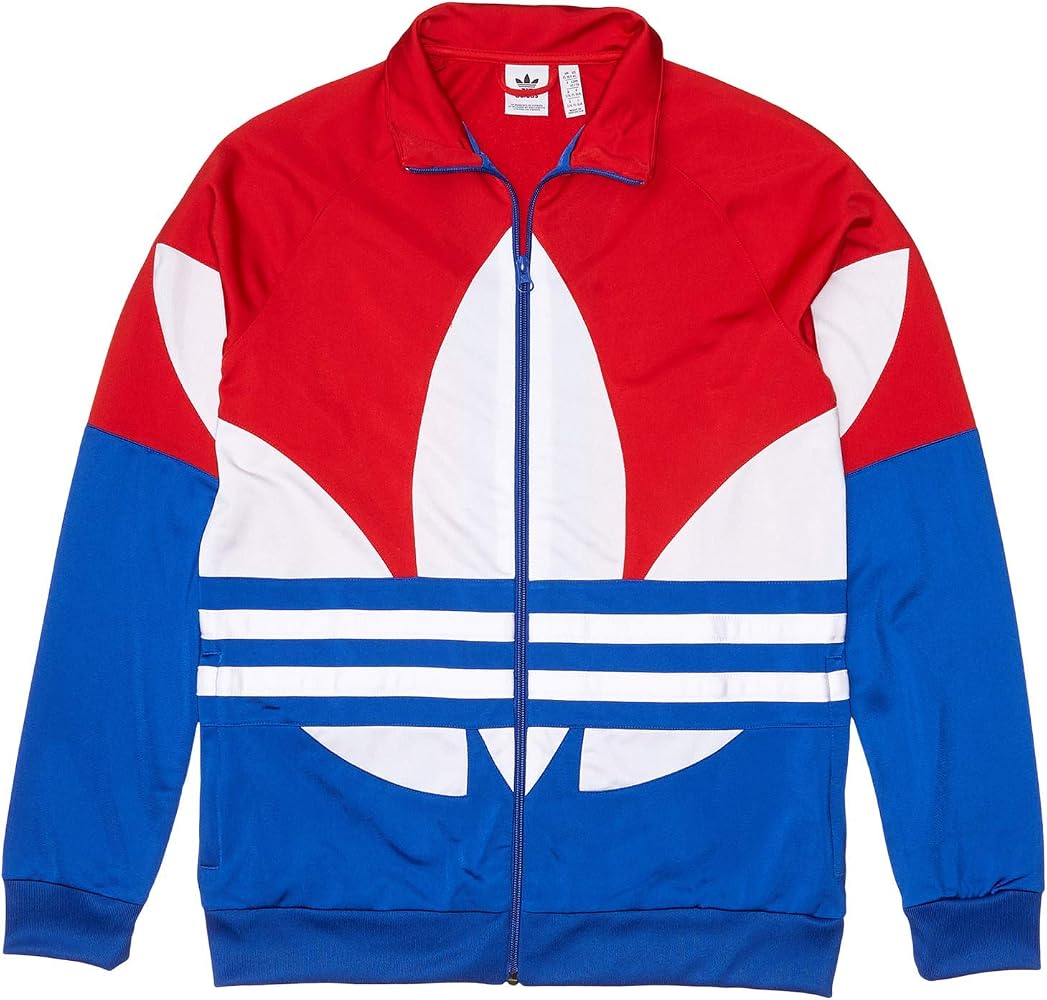 adidas Originals unisex-youth Big Trefoil Track Top Scarlet/Royal