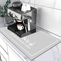 Vista 20 de Findosom Tapete de Secado de Platos de 12" x 20", Tapete de Café Súper Absorbente y Cortable, Tapete de Barra que Oculta Manchas para Encimera