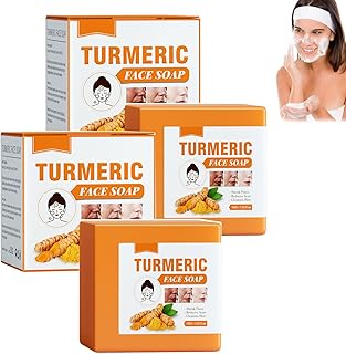 Wildplus Brightening Lemon Turmeric & Kojic Acid Soap Bar, Wildplus Brightening Lemon Turmeric, Wildplus Turmeric Soap, Waterfalls Turmeric Brightening Soap, for All Skin Types (2pcs)