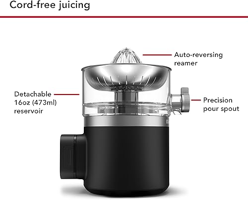 Miniatura 2 de KitchenAid Go Cordless Citrus Juicer - batería incluida, KCJR161BM