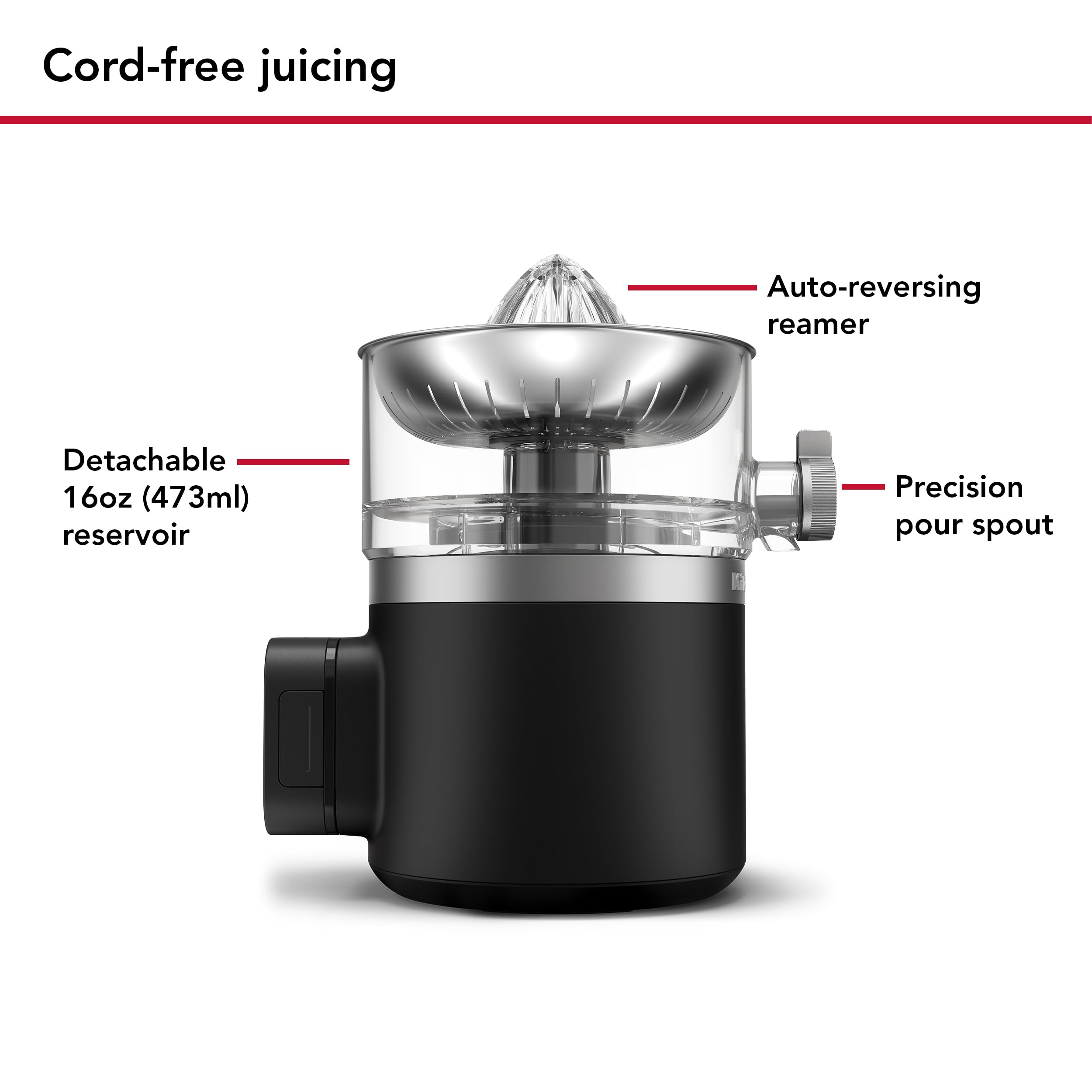 KitchenAid Go Cordless Citrus Juicer - battery included, KCJR161BM