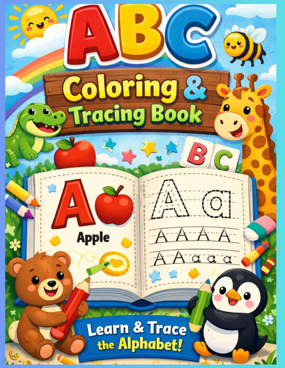 ABC Tracing and Coloring Book