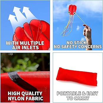 Amazon.co.jp: 凧 カイト 章魚 凧揚げ よく飛ぶ たこあげ 三個