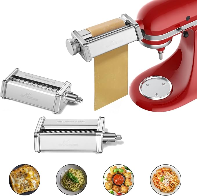 Pasta roller and cutters for stand mixer