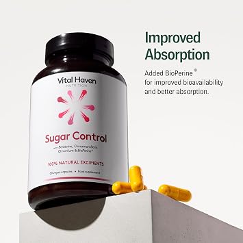 Blood Sugar Control Supplement Berberine + Cinnamon + Chromium - UK Made