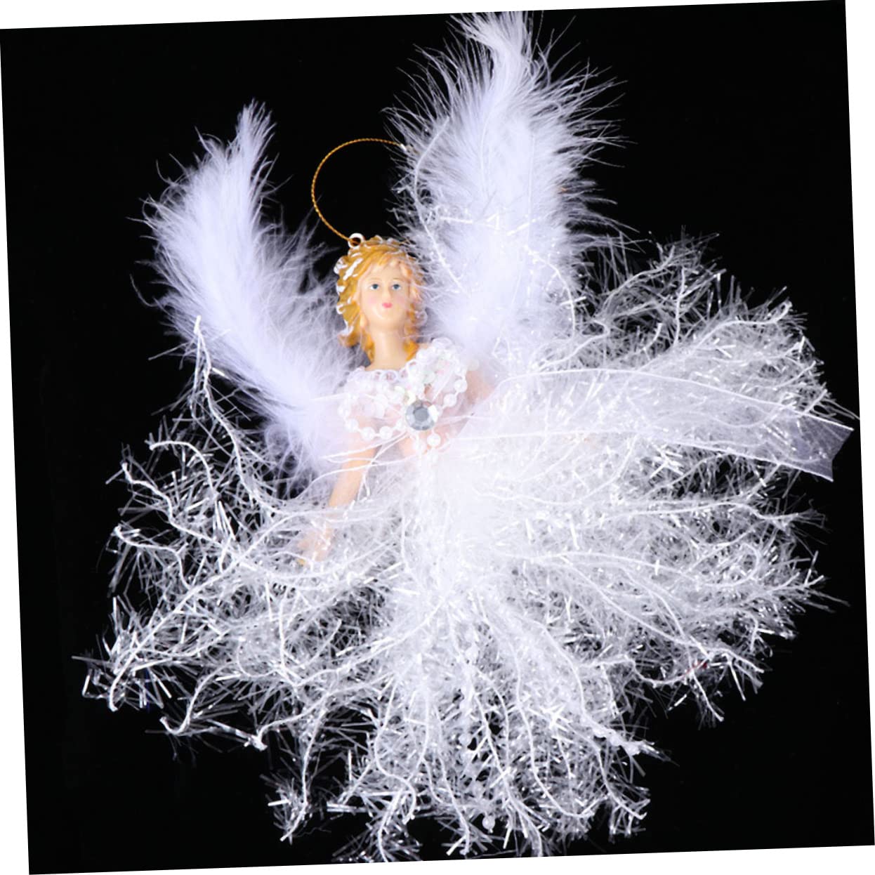 OUNONA 8piezas Adornos Colgantes De Ángel para Navidad Decoraciones De Festival Muñecos De Peluche para Árbol y Fiesta Accesorios De Decoración Encantadores