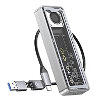 ORICO 40Gbps Case SSD M2 NVMe, Adattatore SSD M.2 NVMe USB Con Ventilatore Incorporato