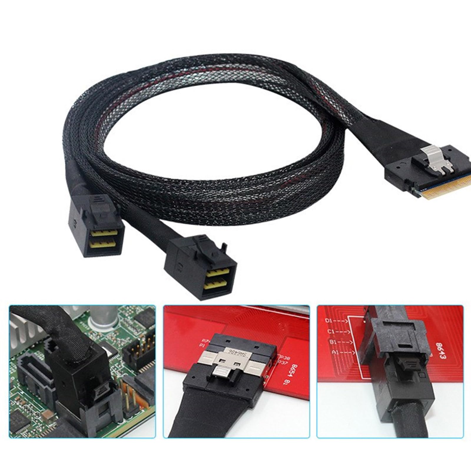 Câble répartiteur SFF-8654 2 SFF-8643 50/80 cm, 0.5m