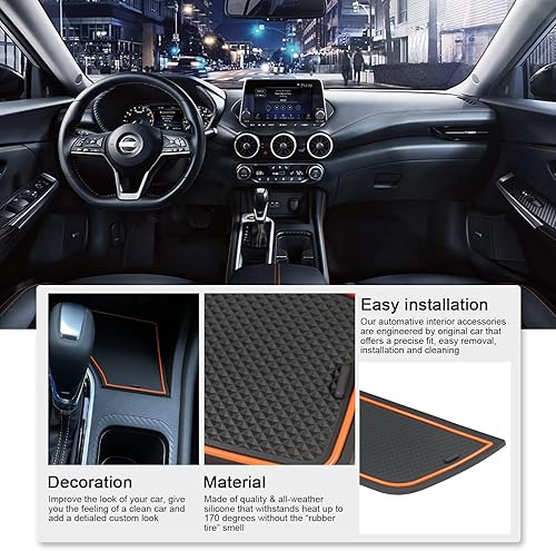 Miniatura 3 de Accesorios para Nissan Sentra 2025 2024 2023 2022 2021 2020 personalizados para portavasos de inserción, forros de consola central, bolsillos