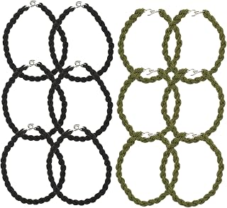 BCOATH 12piezas Correas De para Pantalones Cintas Elásticas Reutilizables para Accesorios De y Ciclismo Diseño Práctico Negro y Verde