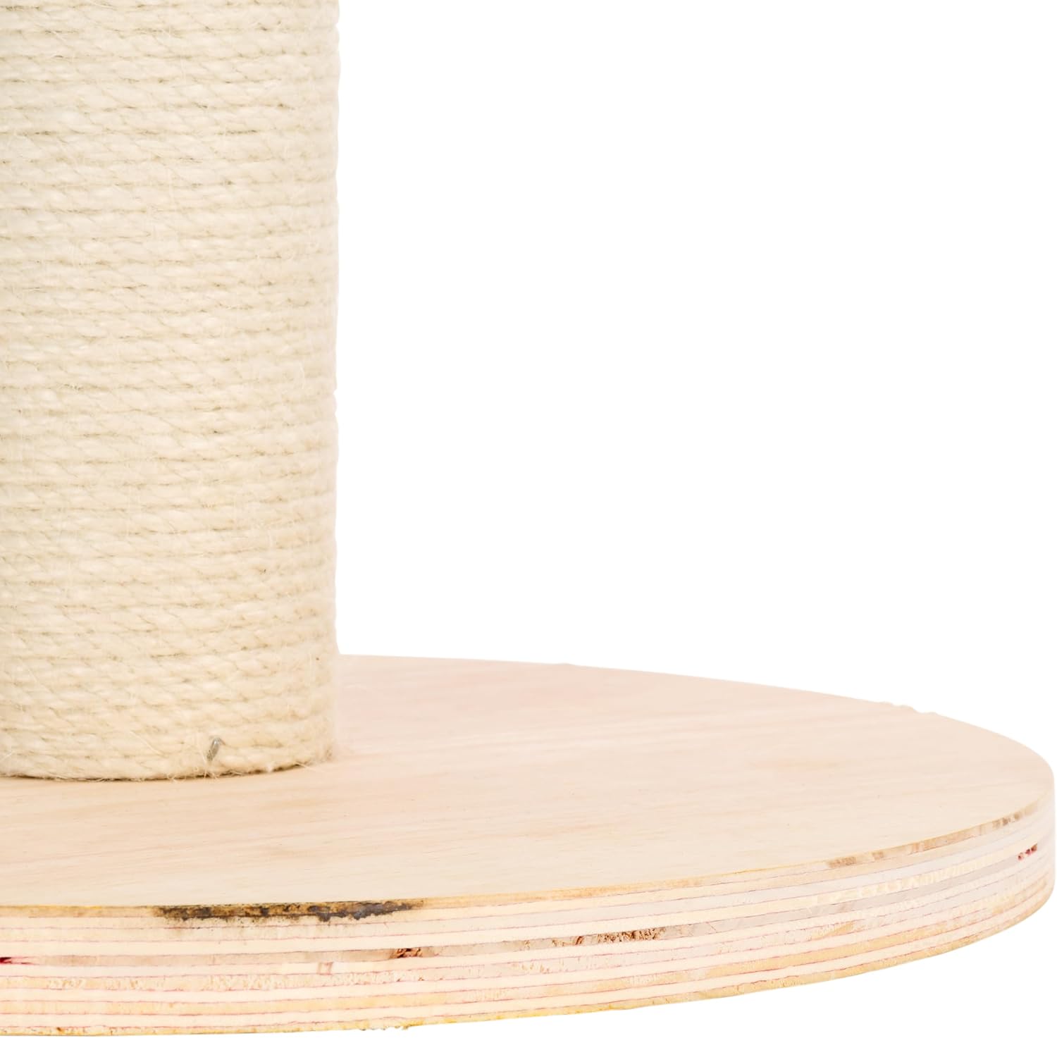 SAFAVIEH Home Collection Cat Scratch Tree Post Natural & Ivory Jute with Hanging Ball Toy
