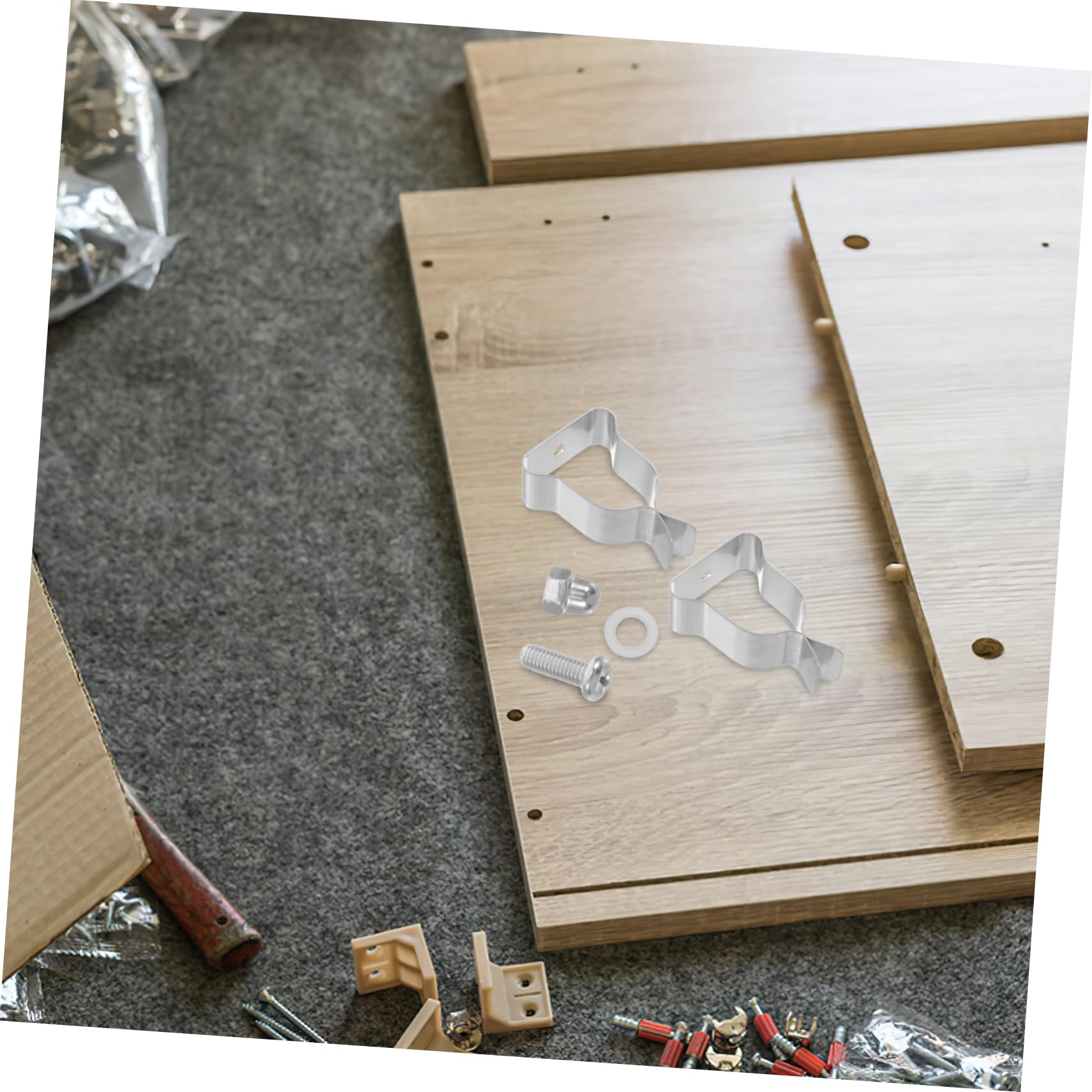Befestigungsset aus 10 Stück für Lichtschachtabdeckungen Edelstahl | Federclips für Kellerbrunnenabdeckungen, Silber, für Wohn und Gewerbebauten