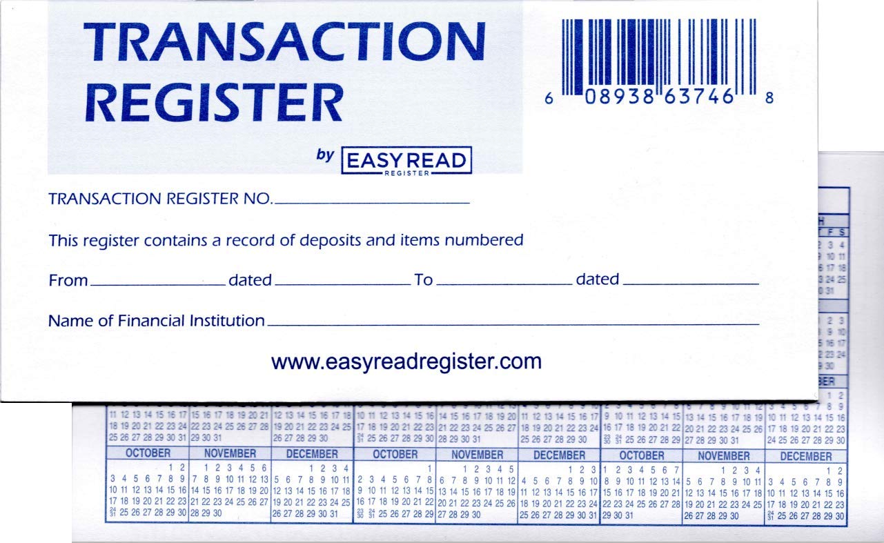 Buy 5 Pack Checkbook Registers with 2021/2022/2023 Calendars Online at