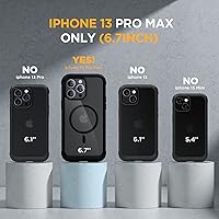 Vista 7 de Miracase Funda Magnética para iPhone 13 Pro Max de 6.7 pulgadas, (Compatible con MagSafe) Funda Protectora Transparente de Cuerpo Completo Mejorada