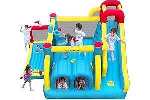 ELEMARA 7 in 1 Adult Inflatable Bounce House Combo with Slide - Backyard Party Favor