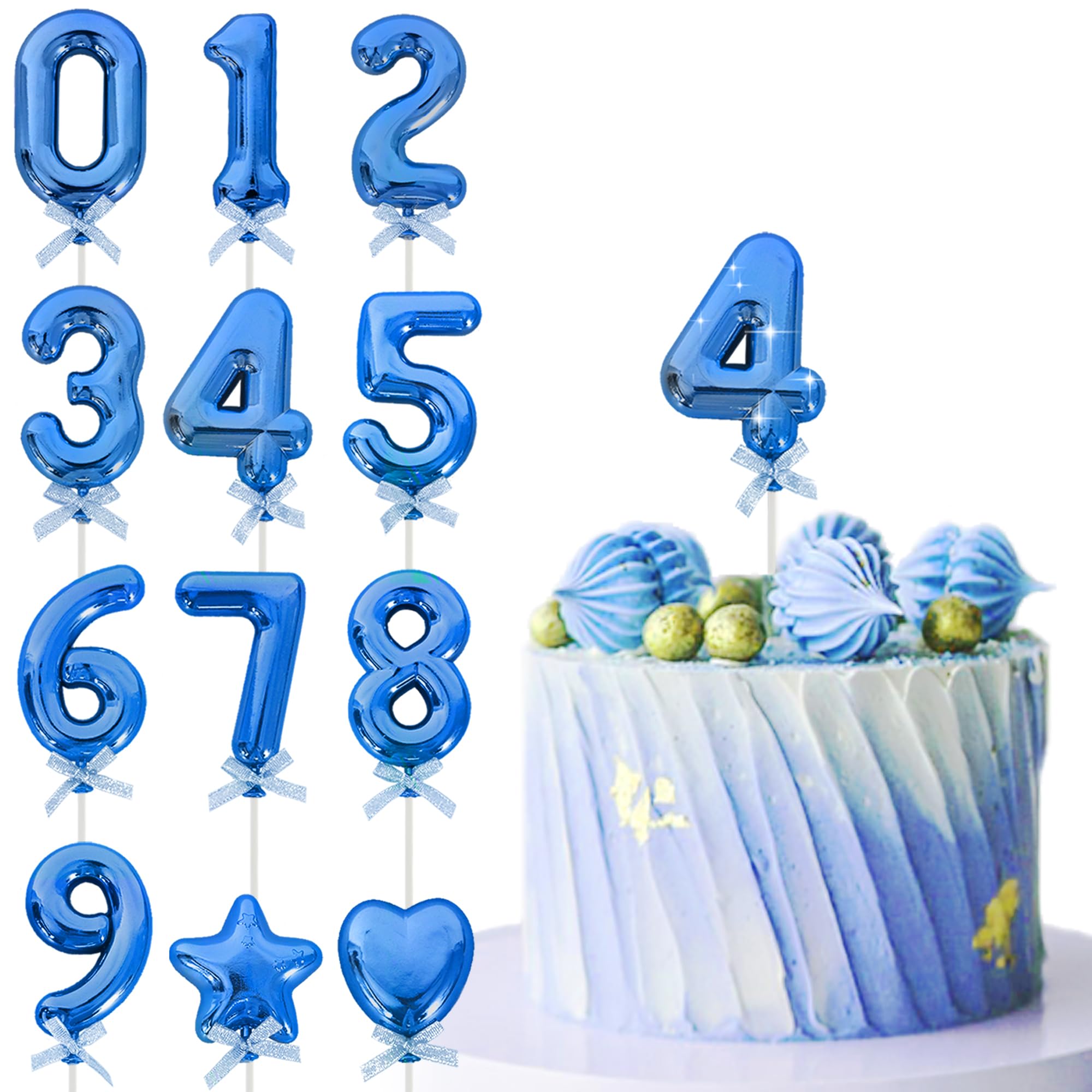 Happy Birthday Cake Topper – Rose Gold Glitter Bunting Decoration For Cakes & Desserts - View #2