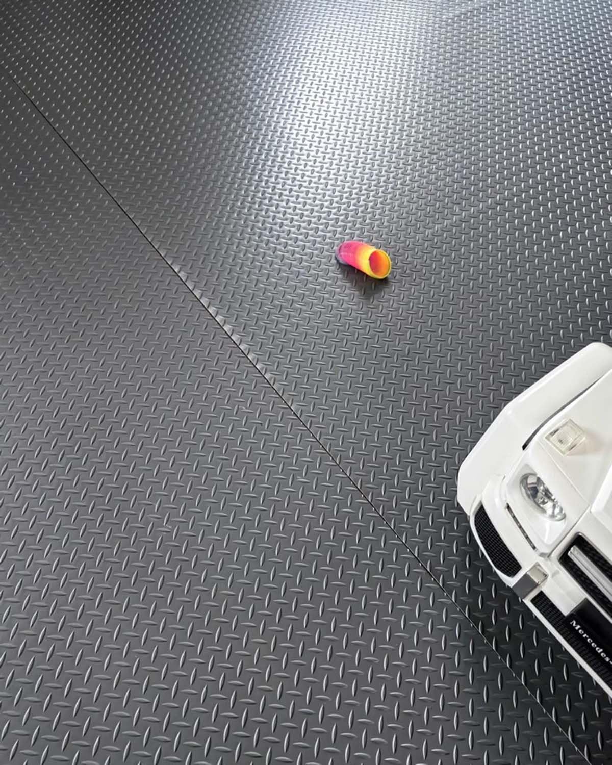 Tappetini in gomma, Grande tappeto in gomma for garage sotto l'auto(Black,0.8x1m/2.6x3.3ft)