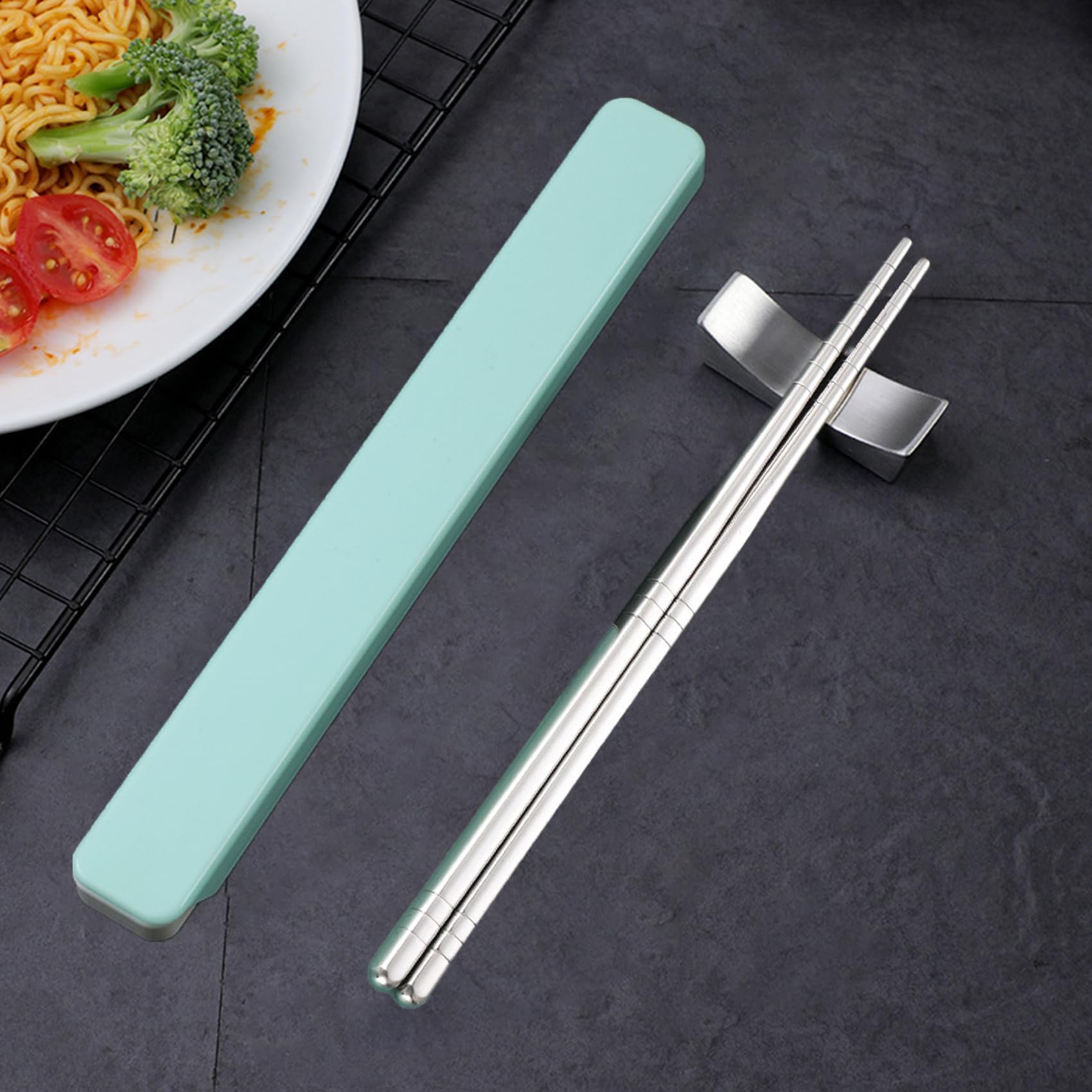 1 Pair Portable Chopsticks with Pull Design Case - Image 4