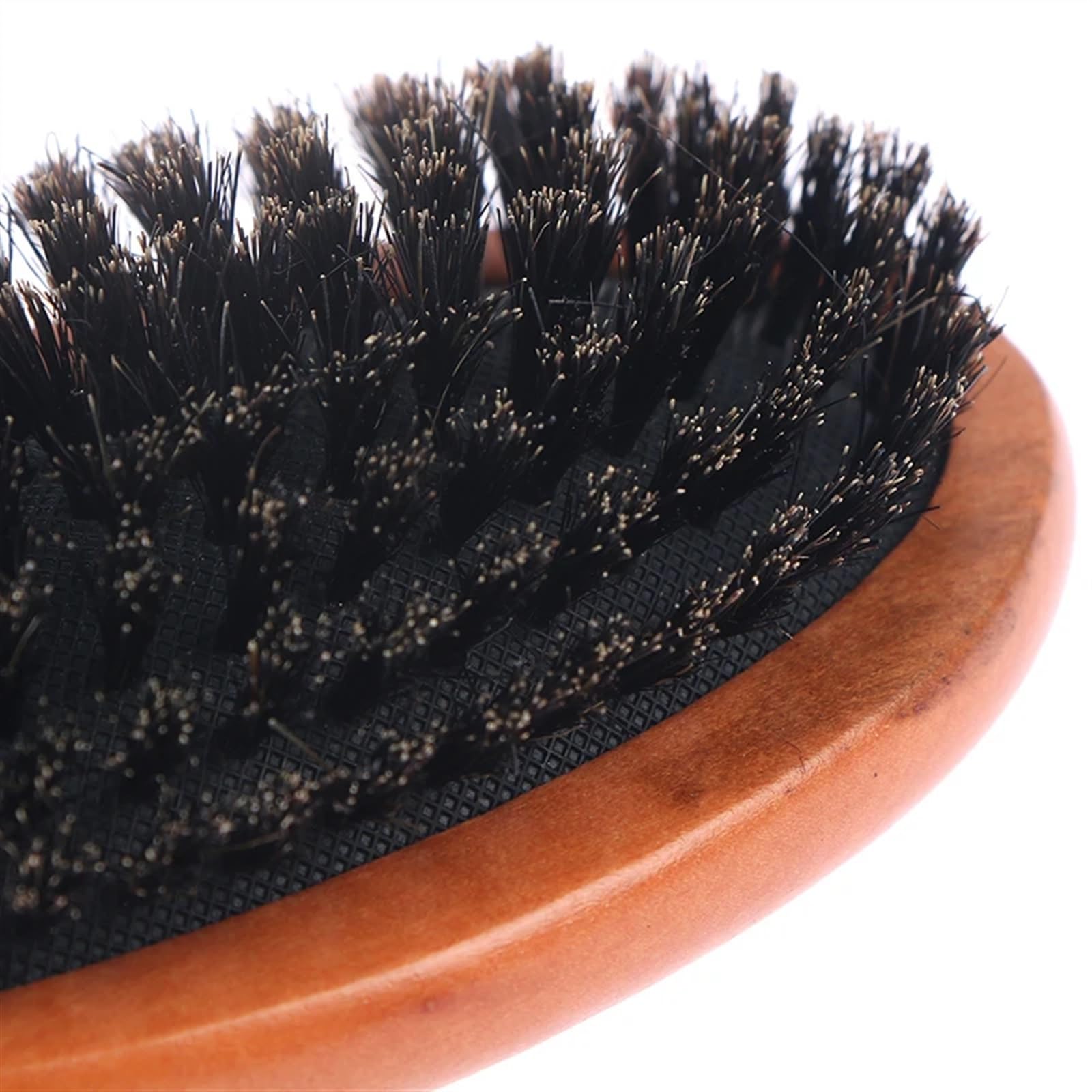 Cepillo de pelo alisador, mango de madera, cerdas de jabalí de imitación, peine for Barba, 1 ud. (Size : Brown)