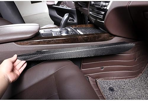 Miniatura 3 de YIWANG Fibra de carbono real centro de coche decoración Trim 2 unids para BMW X5 f15 X6 F16 2014-2018 accesorios de coche