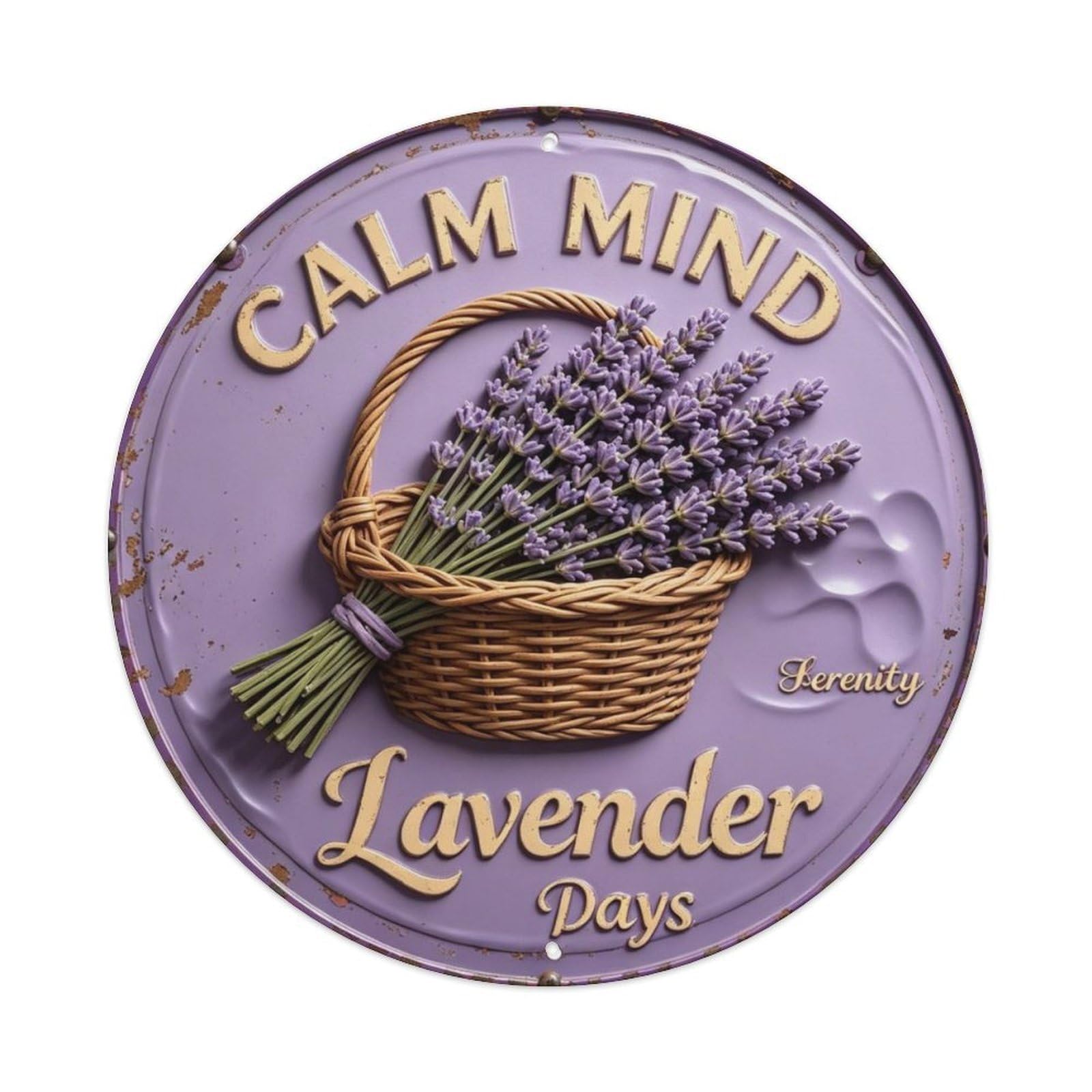 Lavender Days Metal Tin Sign Plaque