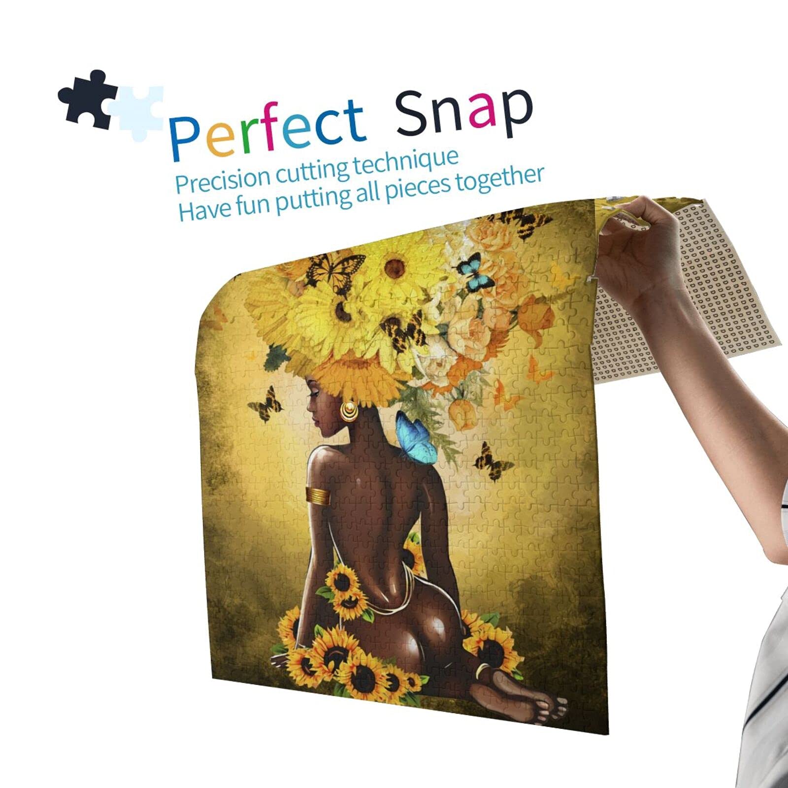 Puzzle De Madera De 1000 Piezas Para Adultos Y Niños | Alivia El Estrés Y Decora Tu Hogar | Arte De Mujer Africana