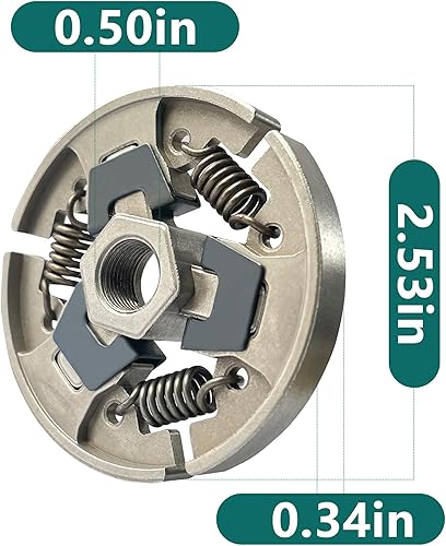 Miniatura 7 de Embrague de piñón 38" para Stihl 017 018 019 019T 021 023 025 MS170 MS180 MS190 192 CE, MS210 MS230 MS250 MS191 Motosierra con arandela E-Clip Kit