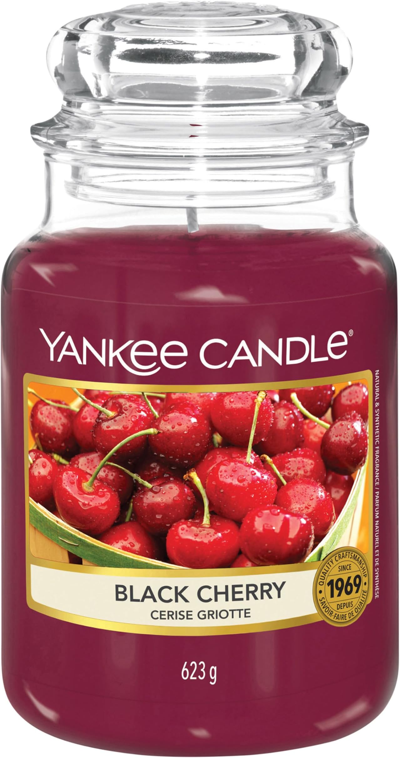 Yankee Candle Large Jar Candle, Black Cherry,22 Oz