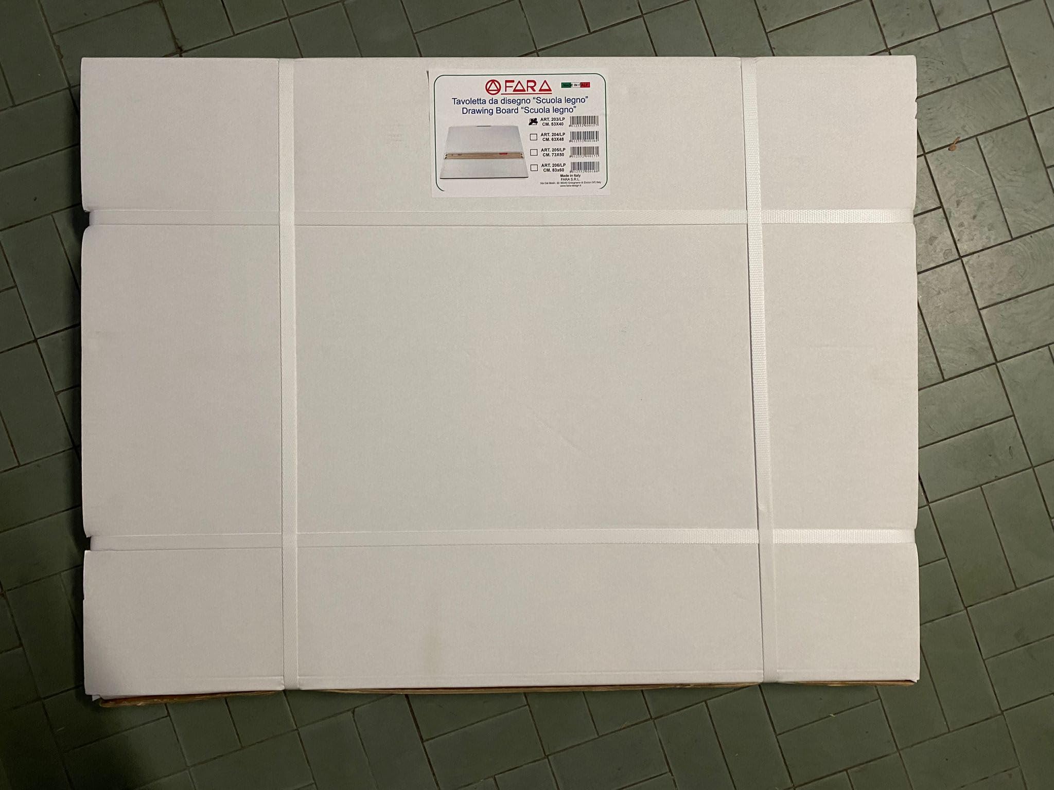 Tavoletta Parallelografo FARA Modello Scuola con Maniglia - Riga 50cm in Legno - Leggio cm. 53 x 40