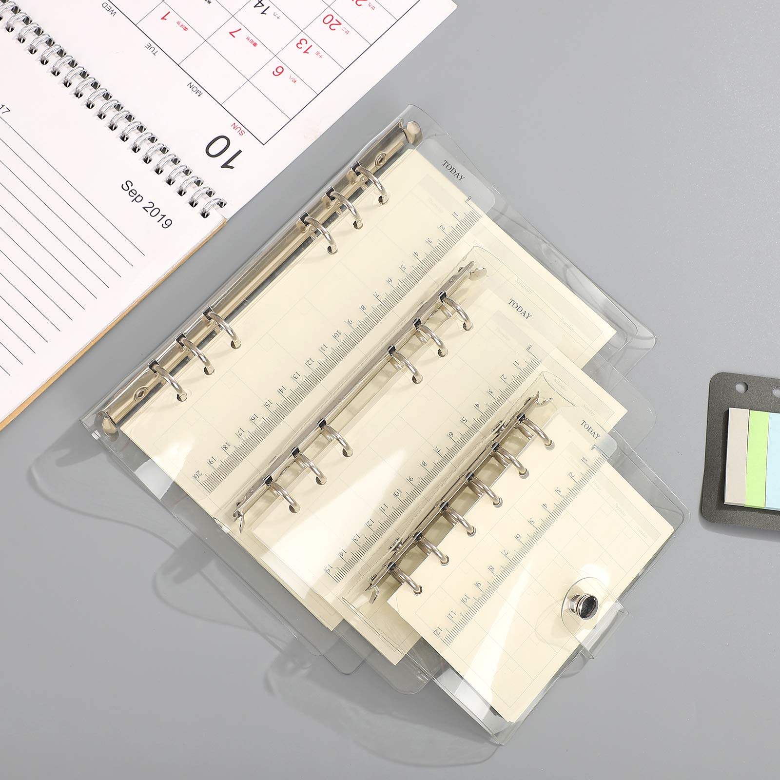 JIANWU A6 Transparent PVC Binder Cover Soft PVC Notebook Shell Snap