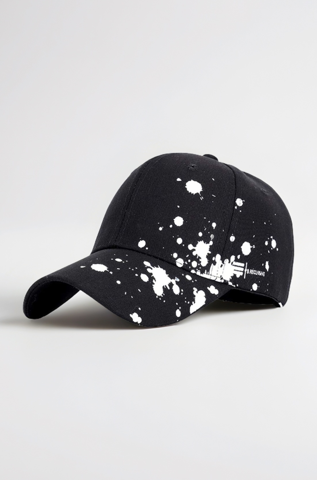 V3E Boy's Graffiti Dots Splashing Ink Snapback Fashion Sports Hats hip hop Cap(Black & White)-(Pack of 01)