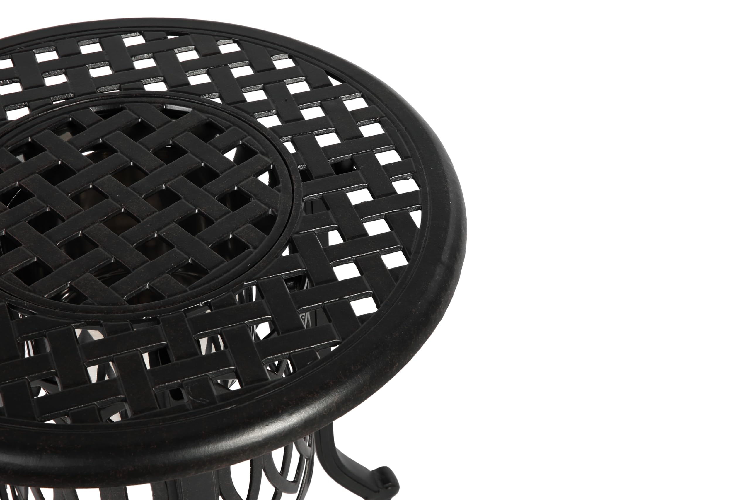 Mesa Bistro Cuadrada de Aluminio para Exterior, 55x49 cm, Resistente al Agua y Óxido, Fácil de Montar y Limpiar, para Jardín, Patio, Piscina
