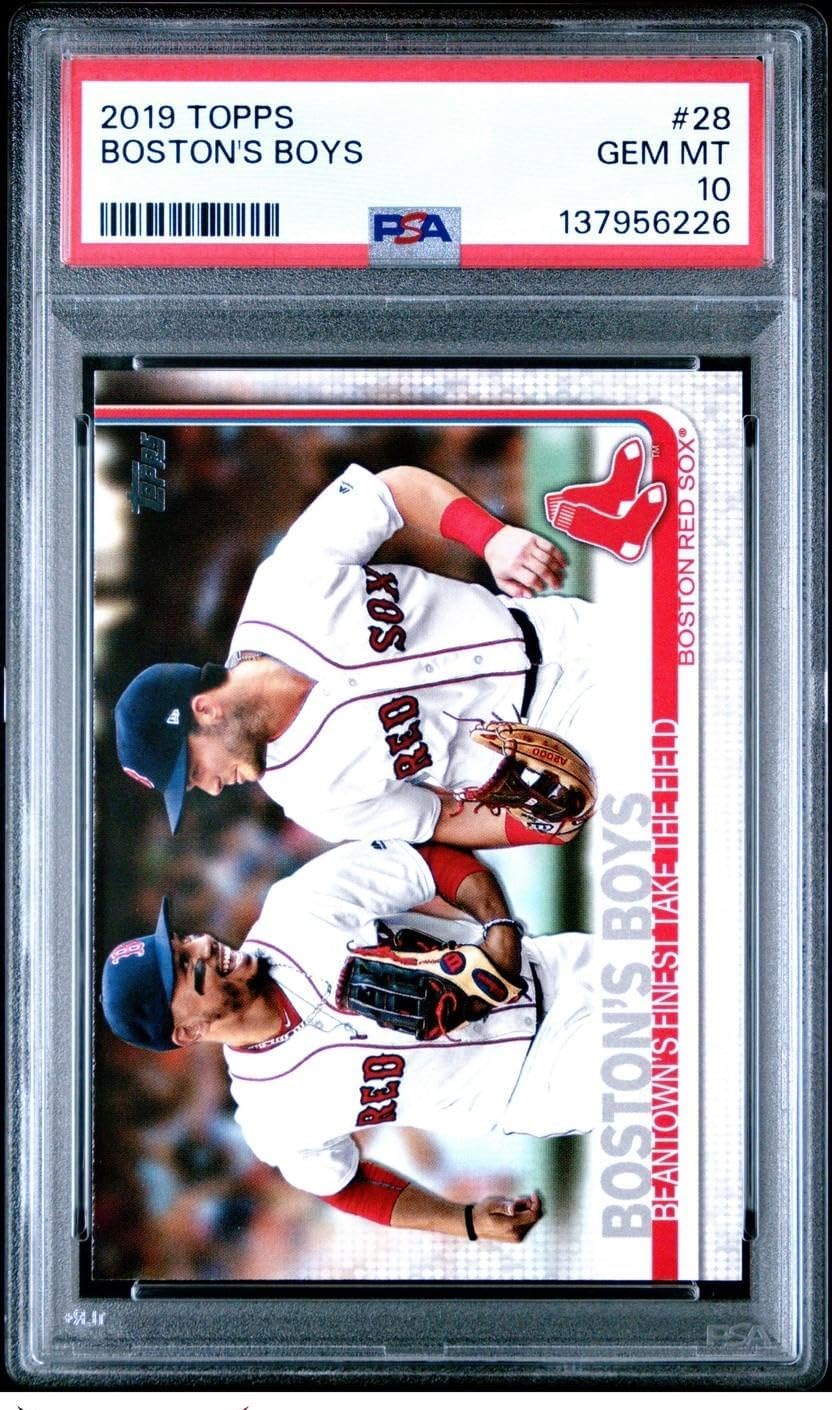 2019 Topps #28 Mookie Betts Sox Psa 10 - Slabbed Baseball Cards