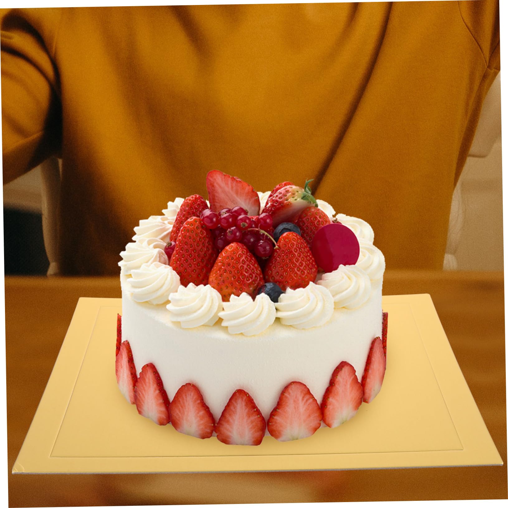 iplusmile 5 pièces Lot de Plaques à Gâteau Carrées Épaisses Carton Alimentaire Supports Solides pour Décorations et Présentations Pâtisserie DIY
