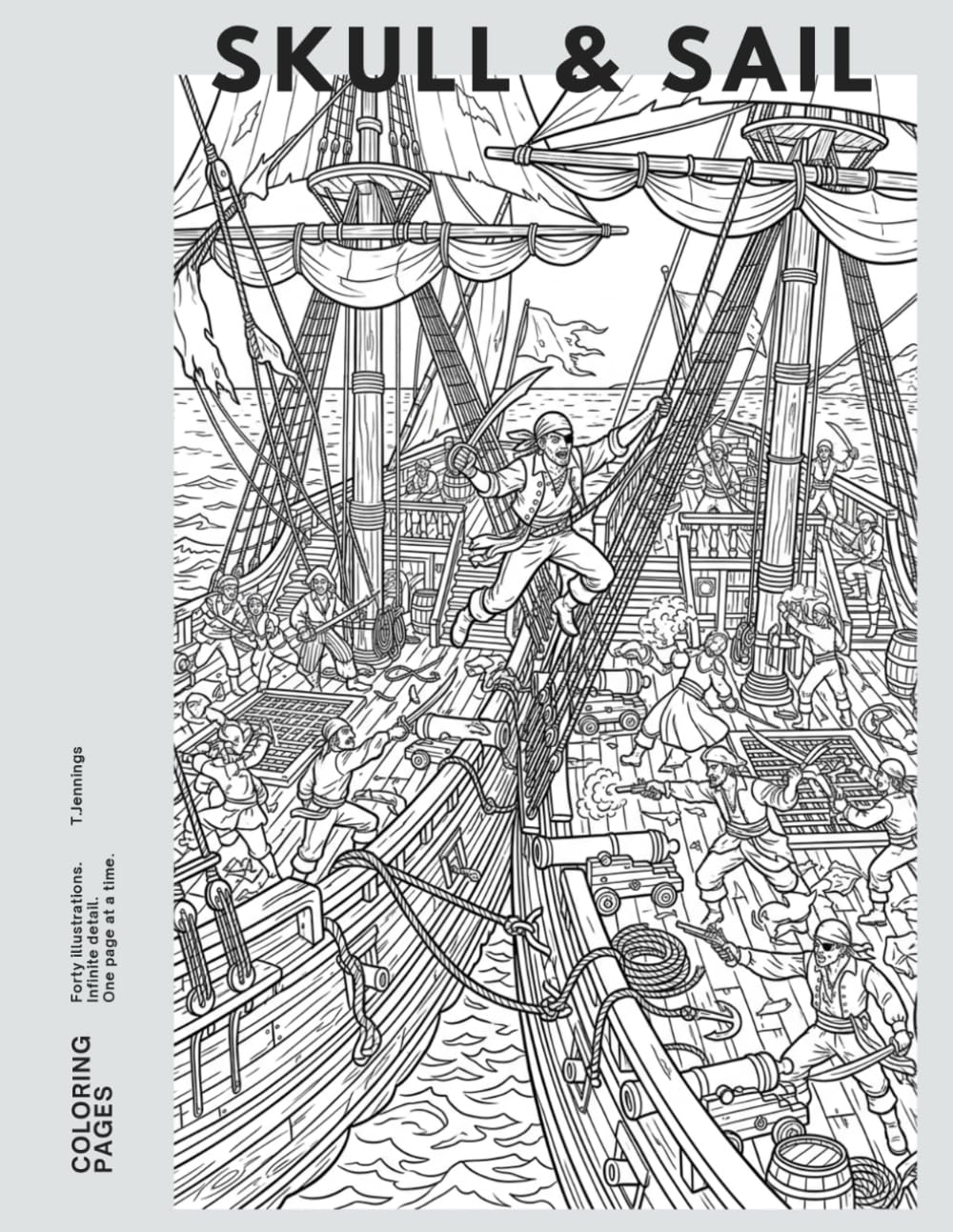 Skull & Sail: A Pirate Coloring Book for Adults