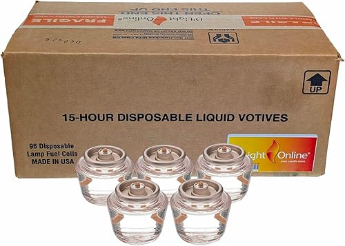 D'light Online HD8-90 Cera líquida desechable transparente de 8 horas de vela líquida de celda de combustible, cartucho de vela de aceite líquido