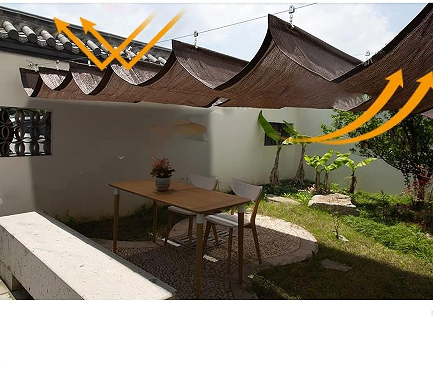 Pergola Shade Cover, Retractable 