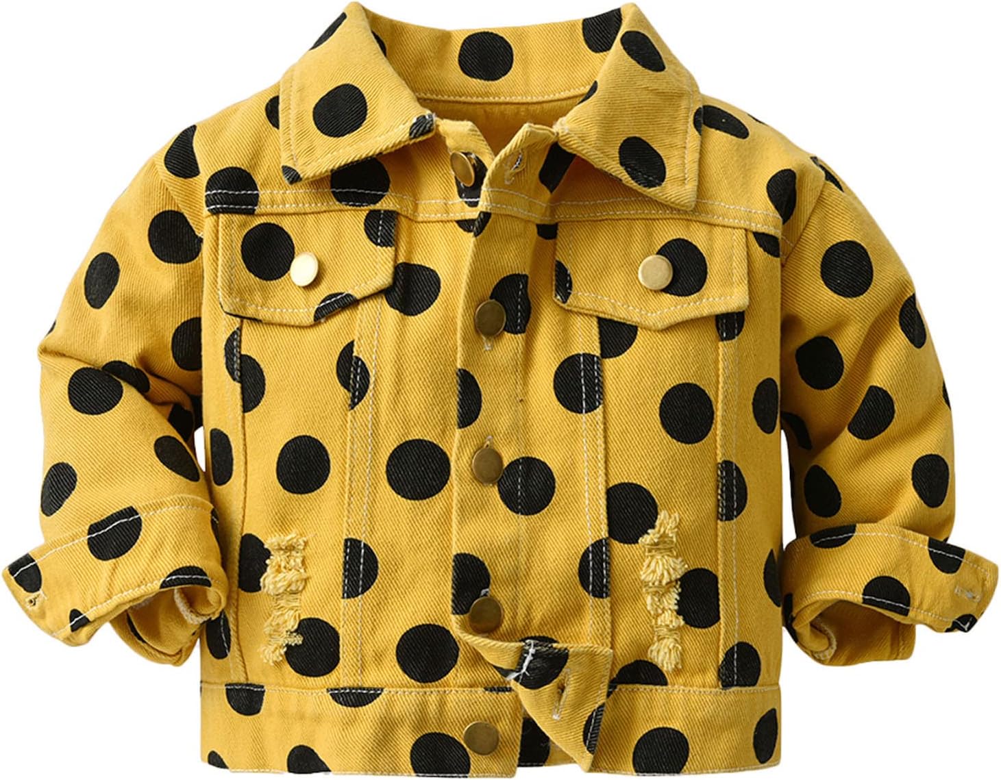 Toddler Kid Baby Boys Girls Denim Jacket Long Sleeve Button Down Shirts Coats Outerwear (D, 12-18 Months)