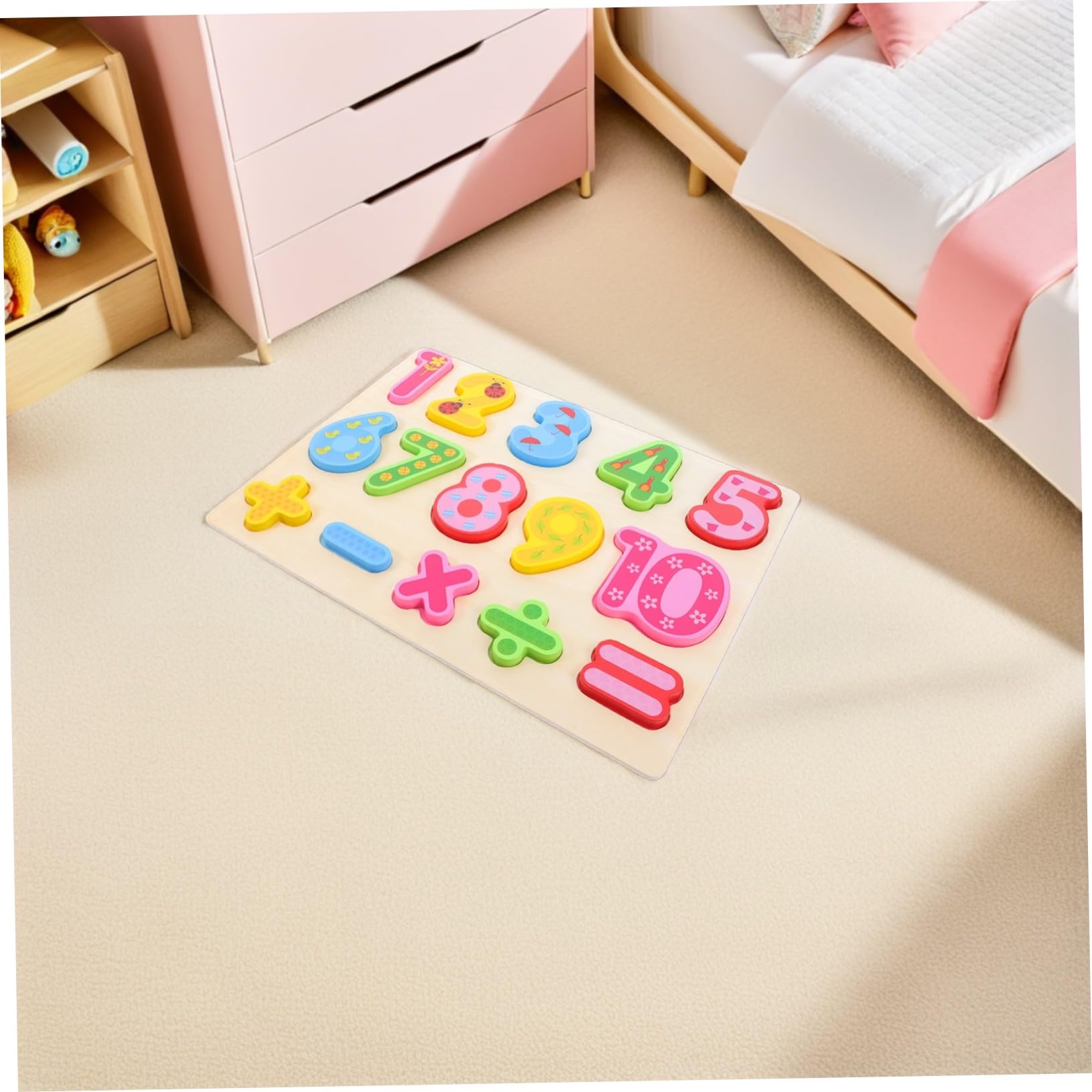3 Piezas Puzzle de Madera Montessori para Aprendizaje de Alfabeto Números Arábigos y Formas Juguete Educativo para Desarrollo de Habilidades Motoras y Coordinación Visual