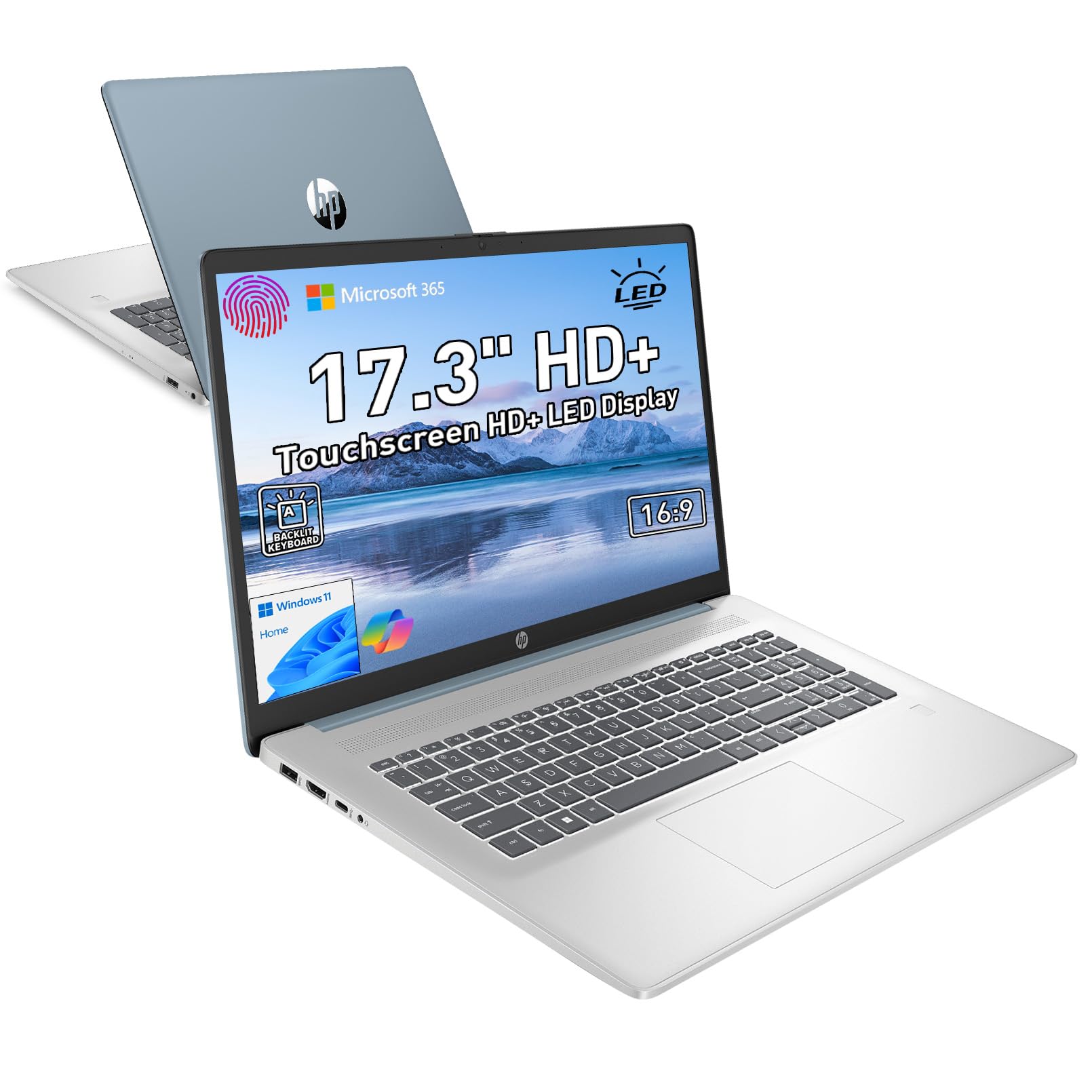 HP 17.3” Touchscreen Laptop w/Microsoft 365