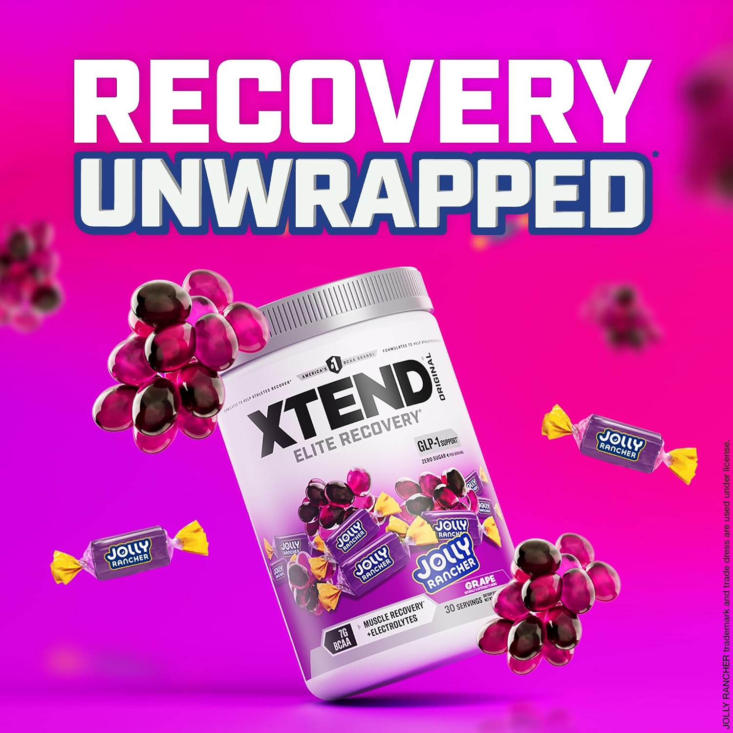 Xtend Original BCAA Powder with Zero Sugar, Jolly Rancher Grape, 30 Serv image 5