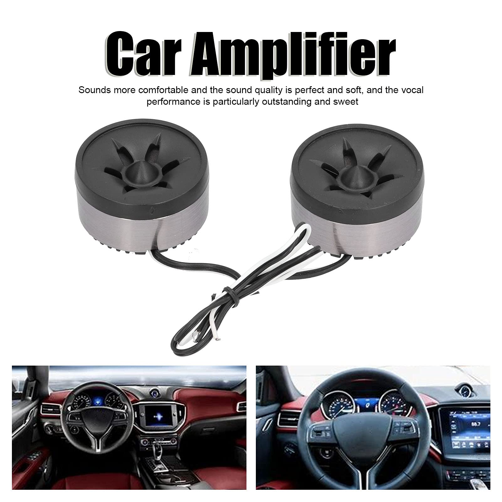 Shanrya Mini Tweeter Auto 50W 8Ω: Coppia Di Trombe Per Altoparlanti, Accessori Universali Per Auto - 4