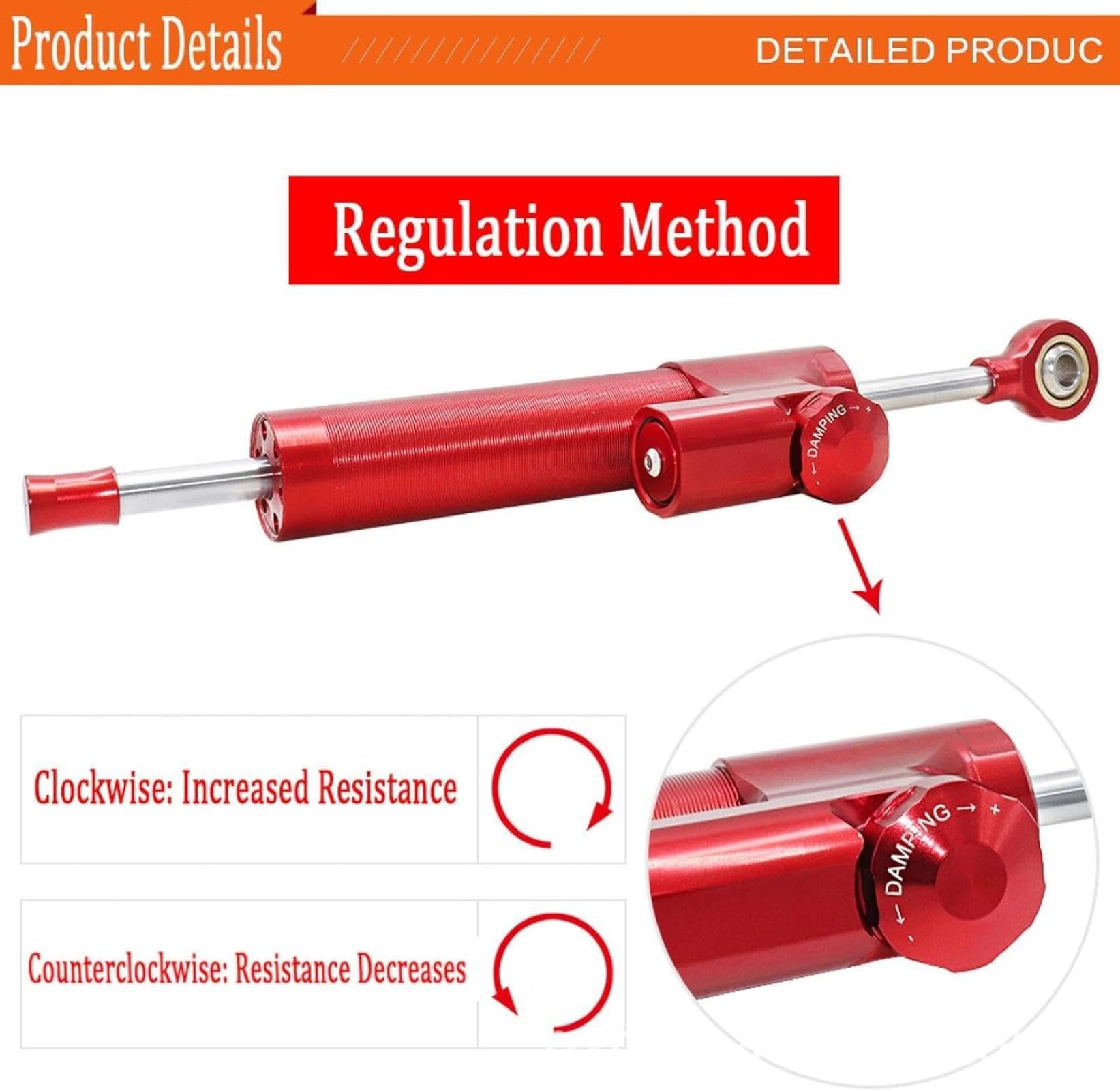 Motorrad Lenkungsdämpfer Für Suzuki GSF 600 650 Bandit S GSF 1200 1250 Bandit Aluminium Motorrad Zubehör Dämpfer Lenkung Stabilisieren Sicherheit Control Schwarz-Rot